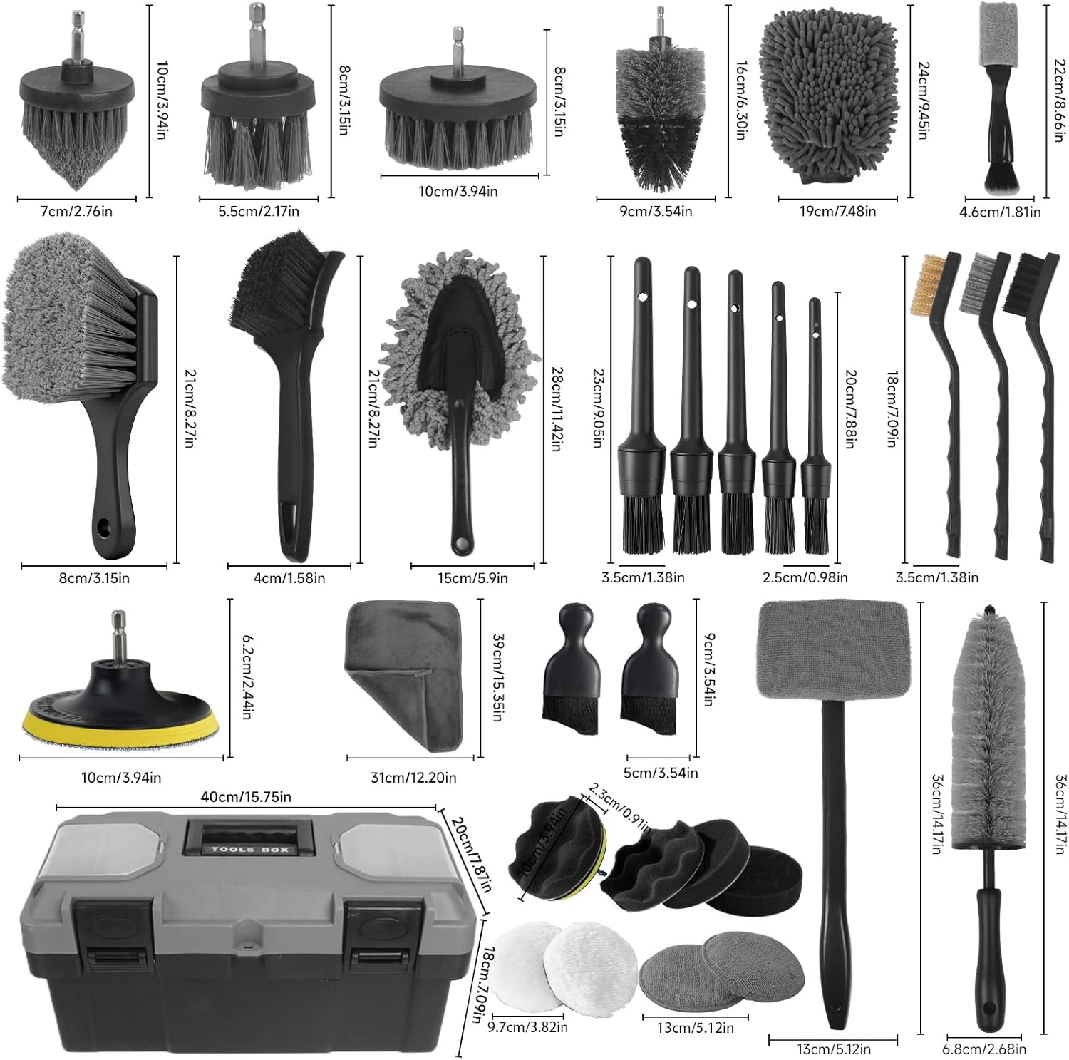 Car Detailing Kit, 36Pcs Profe - огляд і ціна Interior Detailing Kit