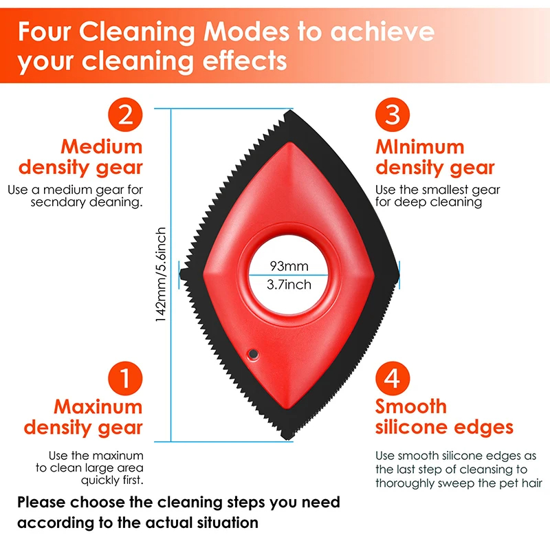 4 Modes Pet Hair Remover Comb  - огляд і ціна Seat Cleaner Fabric