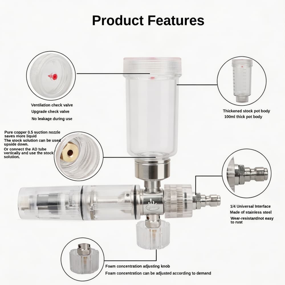 Foam Spray Gun Adjustable 100m - огляд і ціна Pressure Washer Foam Gun