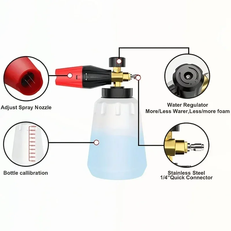 High Pressure PA Foam Cannon   - огляд і ціна Pressure Washer Foam Gun