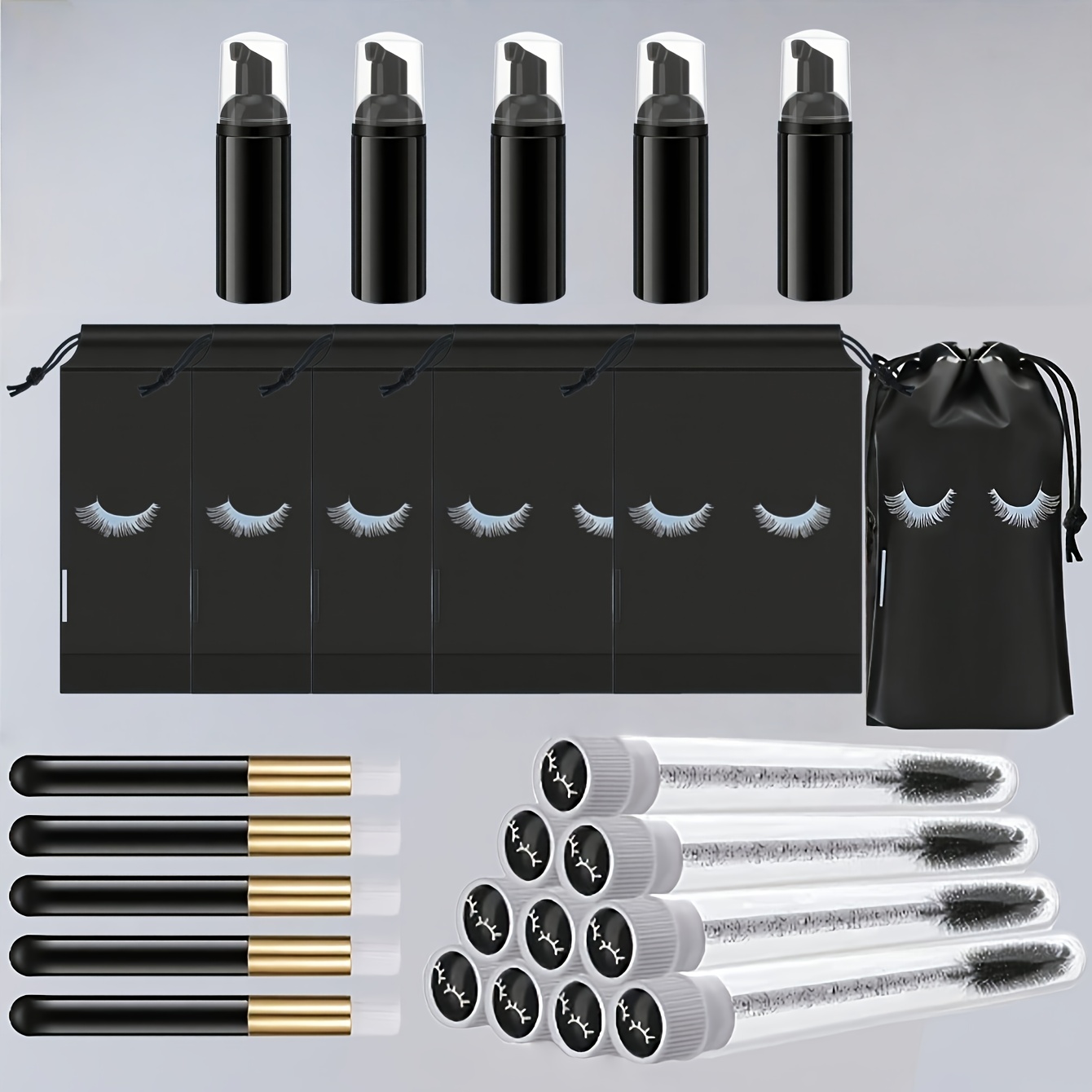 20Pcs Lash Care Kit - 5 Foam P - огляд і ціна Detailing Brush Set