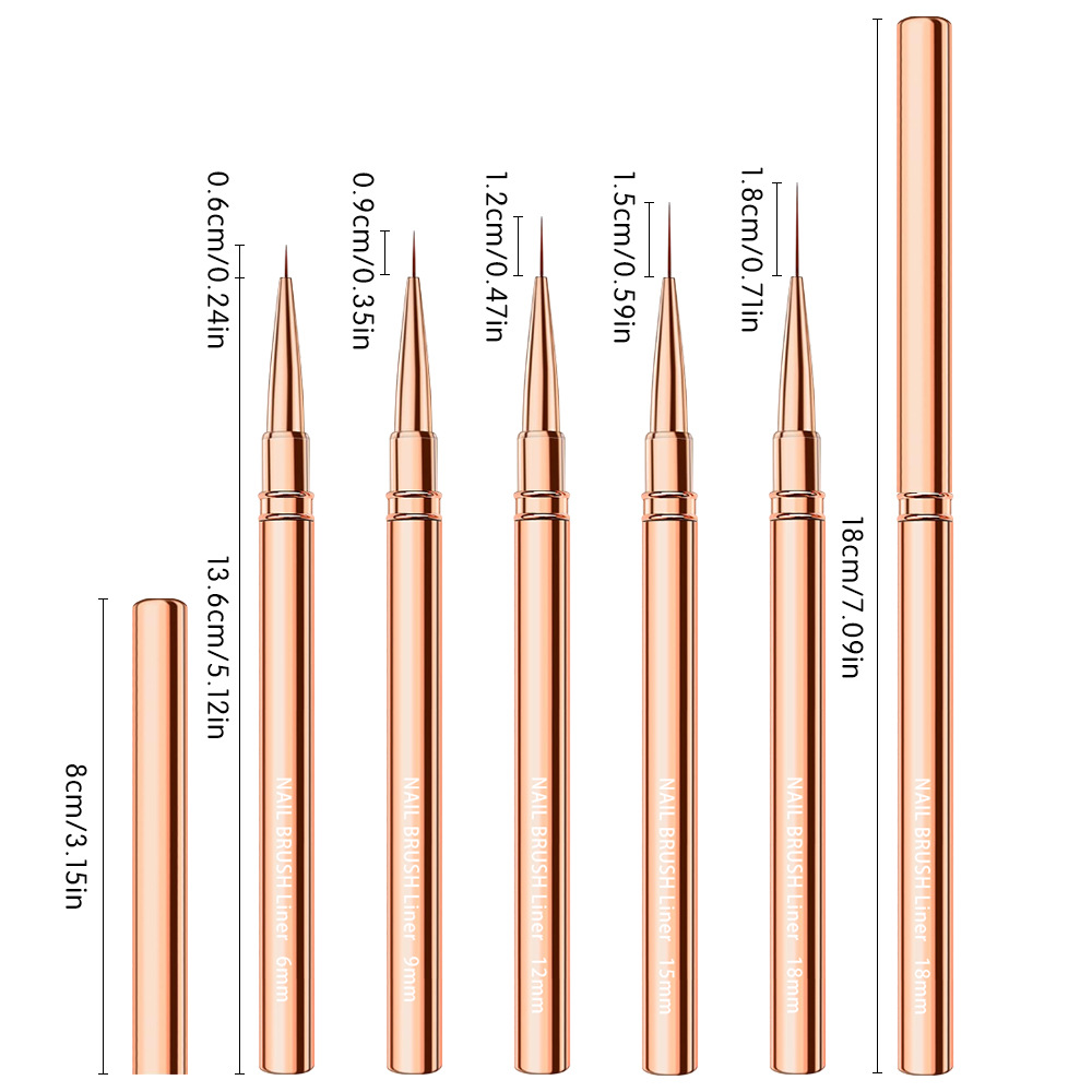 1/3/5pcs Nail Art Liner Brushe - огляд і ціна Detailing Brush Set