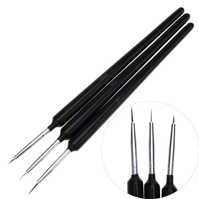 3Pcs Ultra-fine Nail Art Liner - огляд і ціна Detailing Brush Set