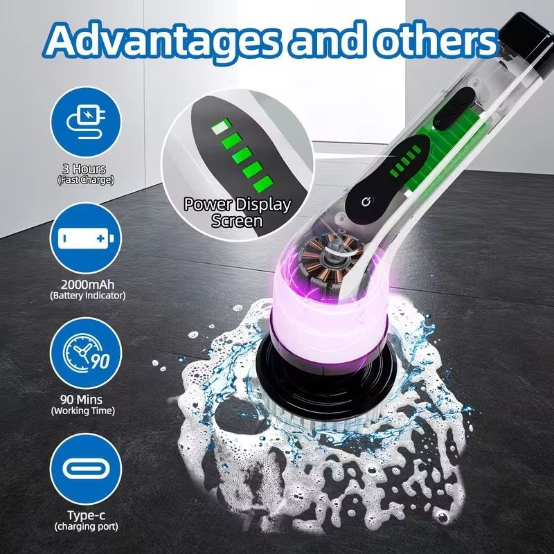 Wireless Electric Spin Scrubbe - огляд і ціна Car Cleaning Brush