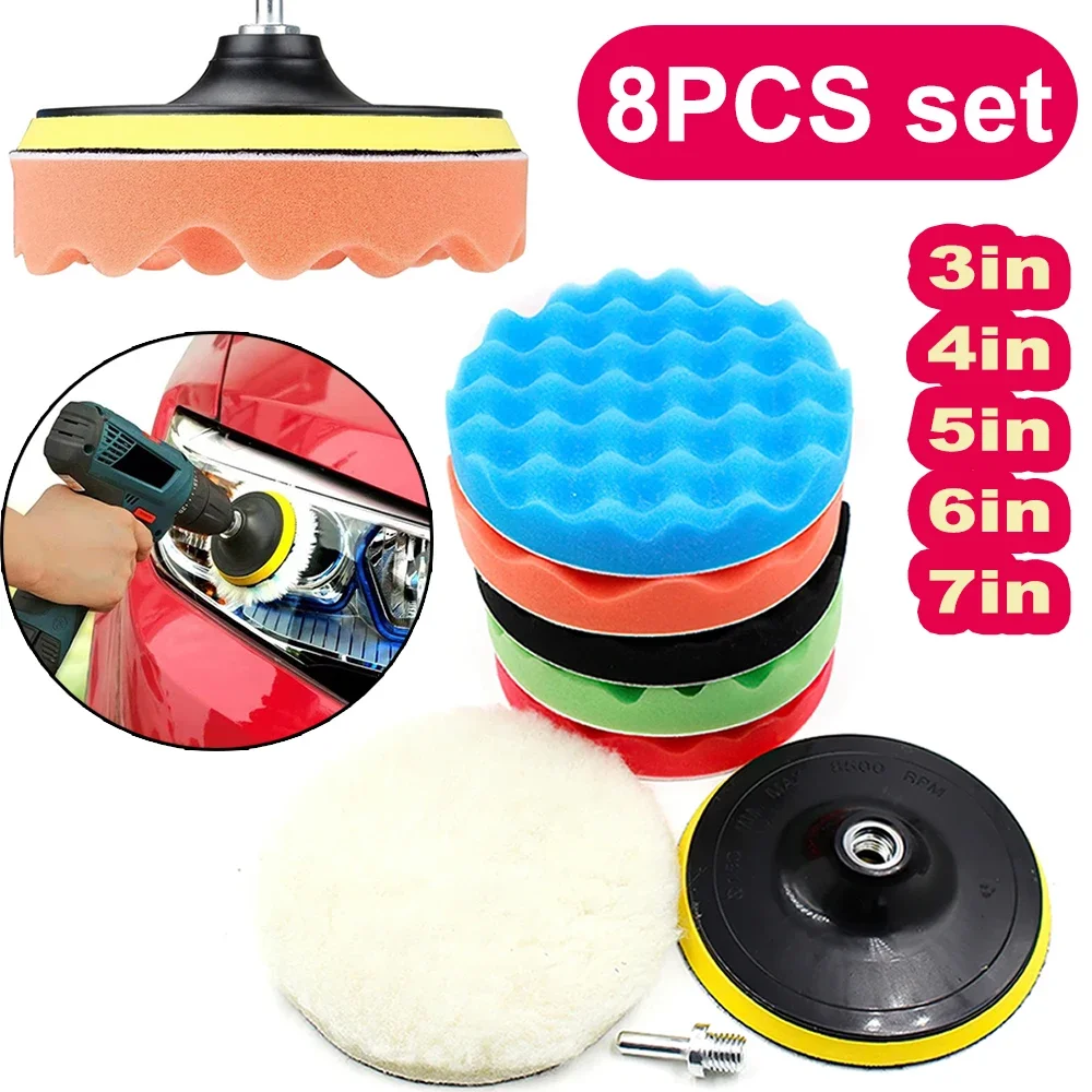 New 8Pcs Car Polishing Pads Ki - огляд і ціна Polish Pad Set Buffer
