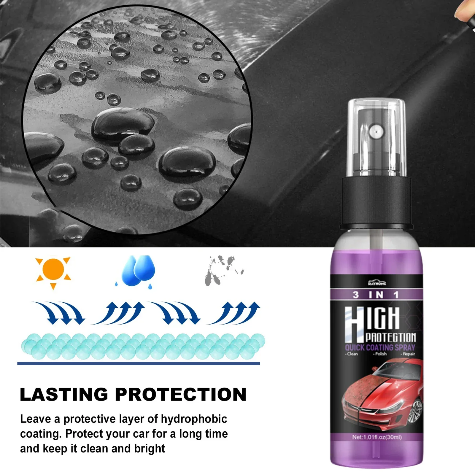 3 in 1 Car Ceramic Liquid Coat - огляд і ціна Car Wax Ceramic Coating